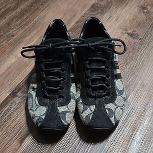 Coach Black and Tan Athletic Shoes